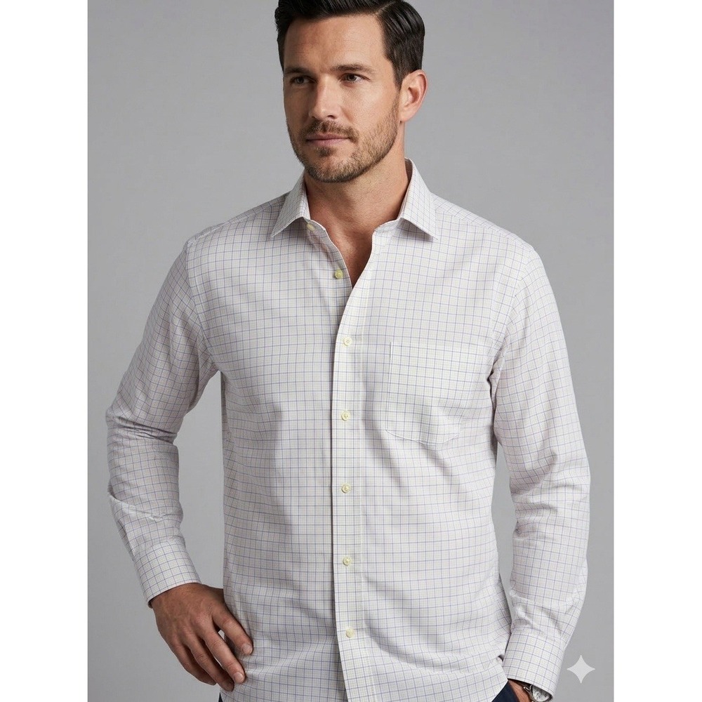 Brooks Brothers 15 1/2-34 traditional fit non-iron cotton button down Dress Shir